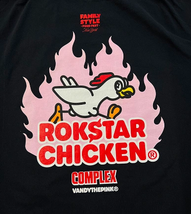 ROCKSTAR CHIKEN custom screen printing project in Philadelphia